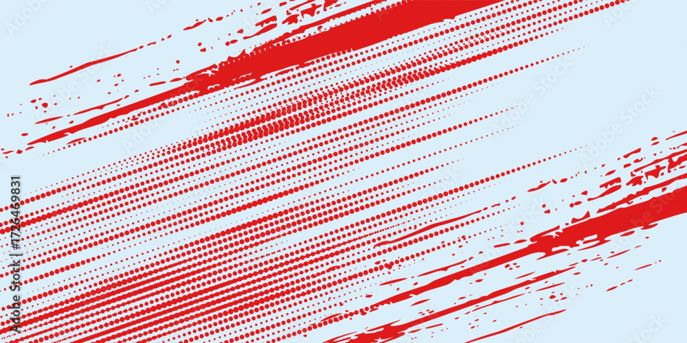 Obraz premium Abstract rough white red blue brush grunge texture. Simple grunge pattern. Brush red grunge modern sport. Vector illustration.