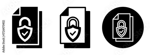 Privacy Document Icon Collection Glyph & Mixed Style