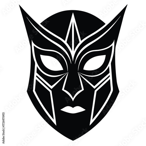 mask flat vector on white background.eps