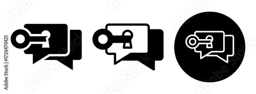 Secret Message Icon Collection Glyph & Mixed Style
