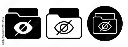 Sensitive Information Icon Collection Glyph & Mixed Style
