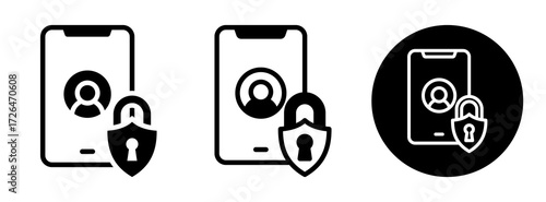 Private Account Icon Collection Glyph & Mixed Style