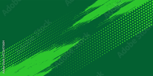 Fotografía Abstract dots halftone smoth green color pattern background