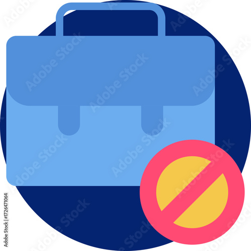 Unemployment icon for economy macro, business, website, application, printing, document, poster design, etc