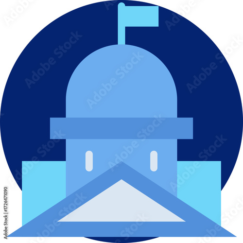 Government icon for economy macro, business, website, application, printing, document, poster design, etc
