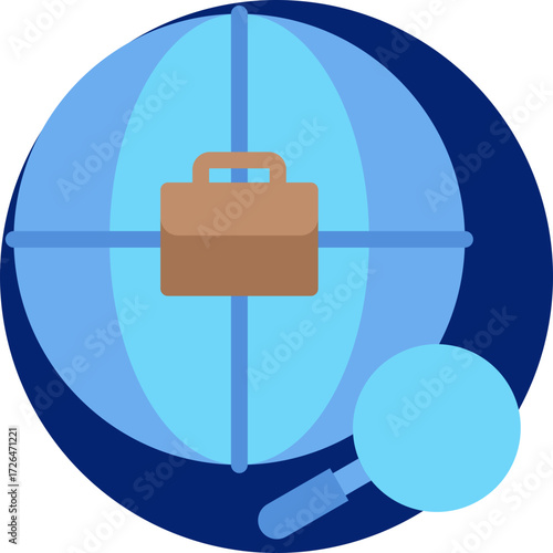 Job seeker icon for economy macro, business, website, application, printing, document, poster design, etc