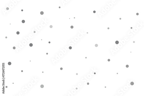 Gray scattered dots seamless vector pattern, different shades textured background, irregular dotted surface, abstract repeatable spot design for fabric prints, wallpaper, stationery, packaging
