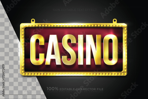casino palace editable text effect