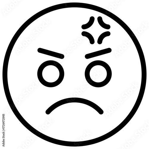 Offended Outline Icon