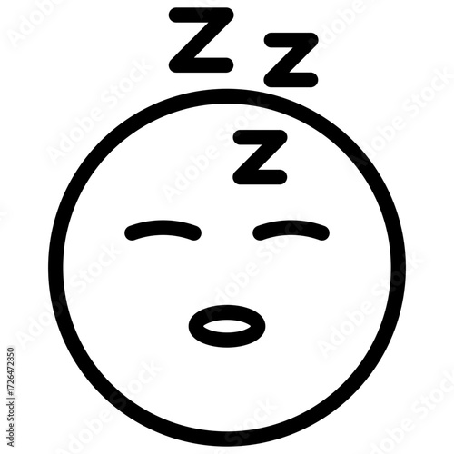 Sleepy Outline Icon
