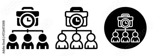 Job Position Icon Collection Glyph & Mixed Style