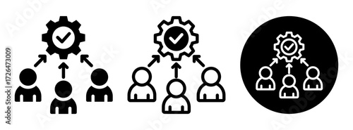 Employee Engagement Icon Collection Glyph & Mixed Style