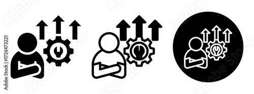 Upgrade Skills Icon Collection Glyph & Mixed Style