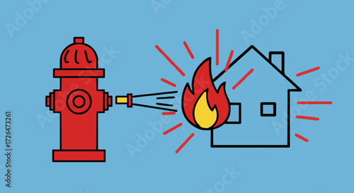 Vector illustration fire prevention day