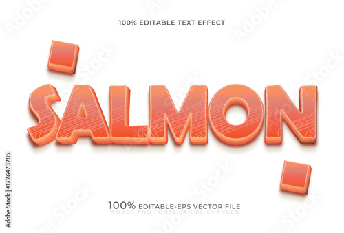 salmon fish meat illustration text