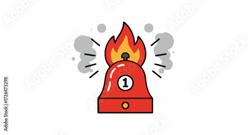 Vector illustration fire prevention day
