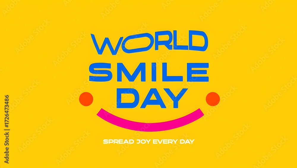 Fototapeta premium World Smile Day Happiness Poster Design