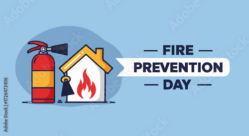 Vector illustration fire prevention day