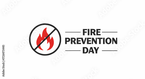 Vector illustration fire prevention day