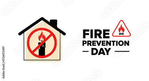 Vector illustration fire prevention day