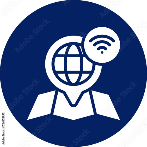 Wireless network icon isolated on white background. vector illustration icon for digital nomad