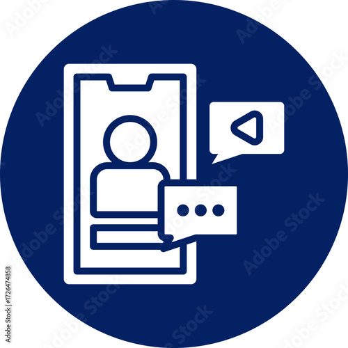 Influencer icon isolated on white background. vector illustration icon for digital nomad