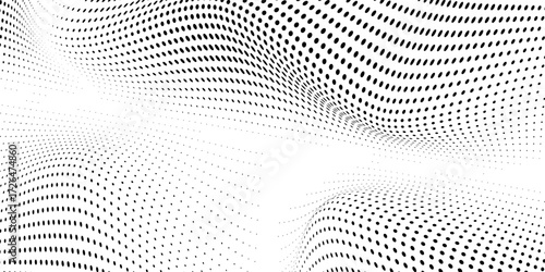 Abstract black dots on white background. Distort dotted. Comic art style modern. Minimalis sport concept. Vector illustration.