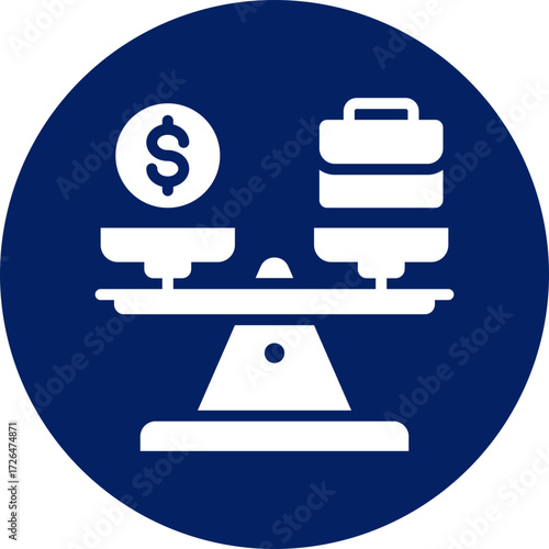 Balance icon isolated on white background. vector illustration icon for digital nomad