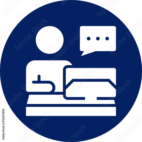 Consulting icon isolated on white background. vector illustration icon for digital nomad