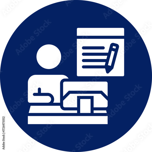 Copywriter icon isolated on white background. vector illustration icon for digital nomad