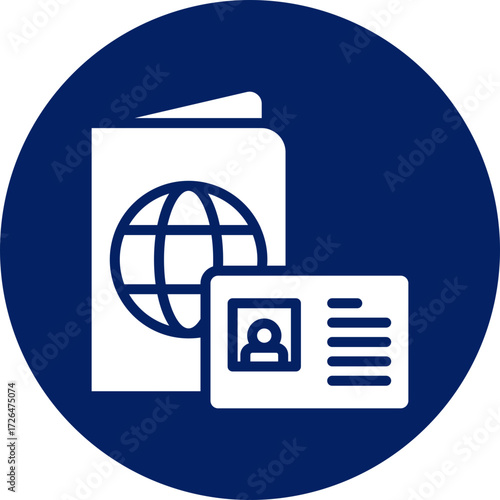 Passport icon isolated on white background. vector illustration icon for digital nomad