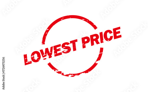 LOWEST PRICE - LOWEST PRICE text written on Red Rubber Stamp 
