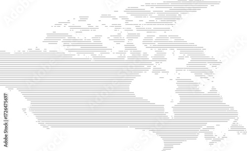 Canada vector map with line fill (Compact Miller projection, PPT-compatible & fully editable)