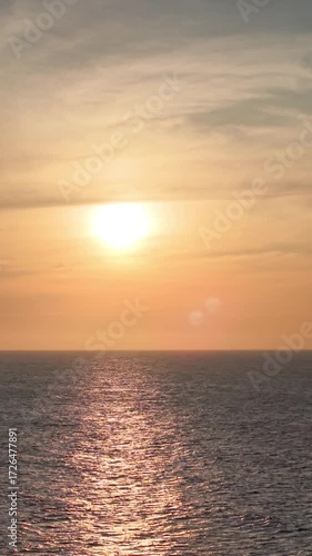 Amazing sunrise beach landscape. Royalty high-quality free best stock of orange and golden sunset sky calmness tranquil relaxing sunlight summer mood, Panorama of tropical beach seascape horizon 