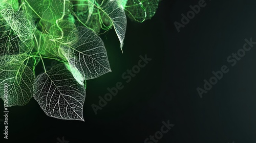 Abstract green leaves
