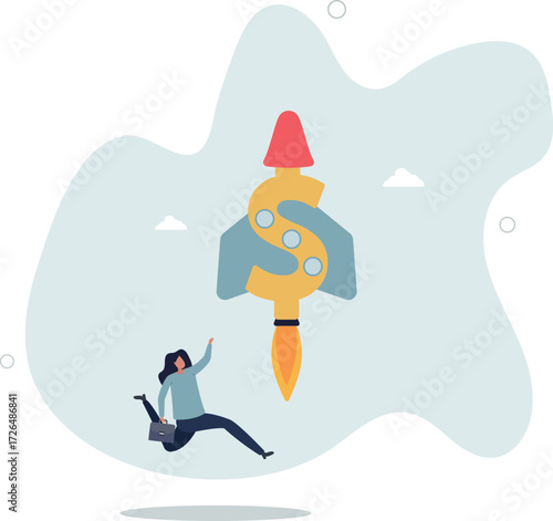 Boost your income, growth increasing business revenue or profit, rising investment earning concept.life and employment of people.