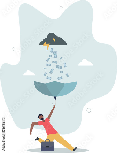 Make money idea, passive income or profit and dividends from stock market investment, financial success concept.life and employment of people.