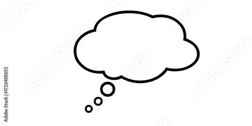 Empty thought bubble with trailing dots on a white background speech bubble thinking isolated on a transparent background