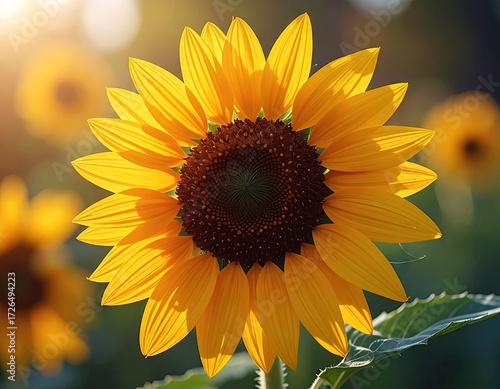 Bright Yellow Sunflower in Sunlight