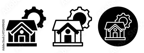 Property Management Icon Collection Glyph & Mixed Style