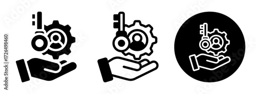 Rental Service Icon Collection Glyph & Mixed Style