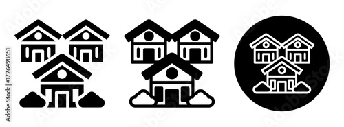 Residential Icon Collection Glyph & Mixed Style