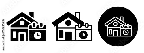 Property Schedule Icon Collection Glyph & Mixed Style