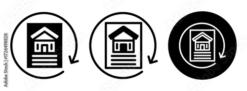 Home Renewal Icon Collection Glyph & Mixed Style