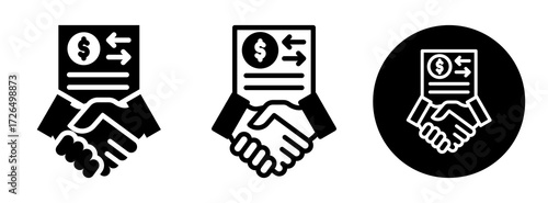 Closing Transaction Icon Collection Glyph & Mixed Style