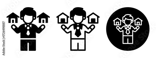 Realtor Icon Collection Glyph & Mixed Style