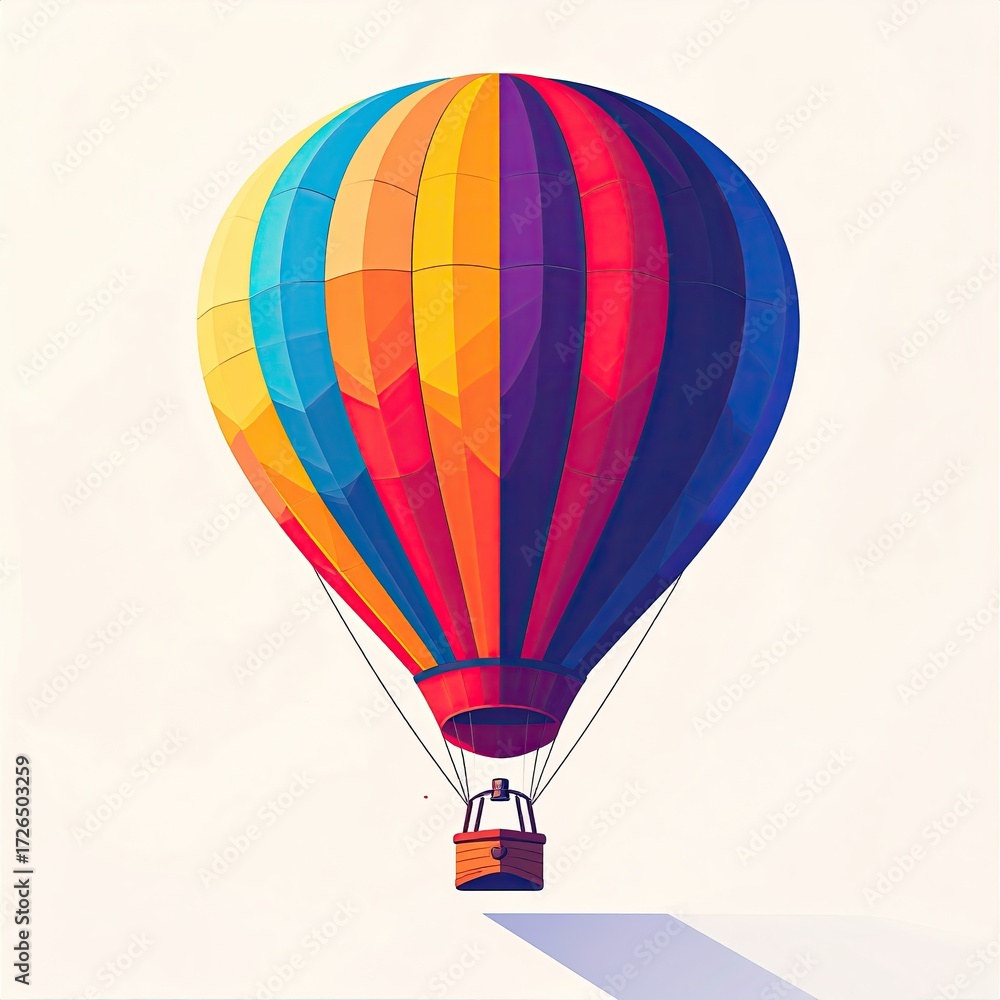 Fototapeta premium Colorful geometric hot air balloon