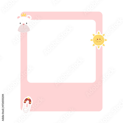 Cute Polaroid Baby Shower Frame