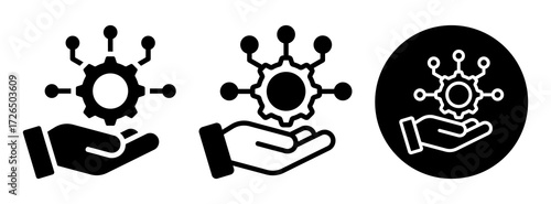 Digital Transformation Icon Collection Glyph & Mixed Style