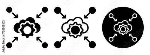 Cloud Integration Icon Collection Glyph & Mixed Style